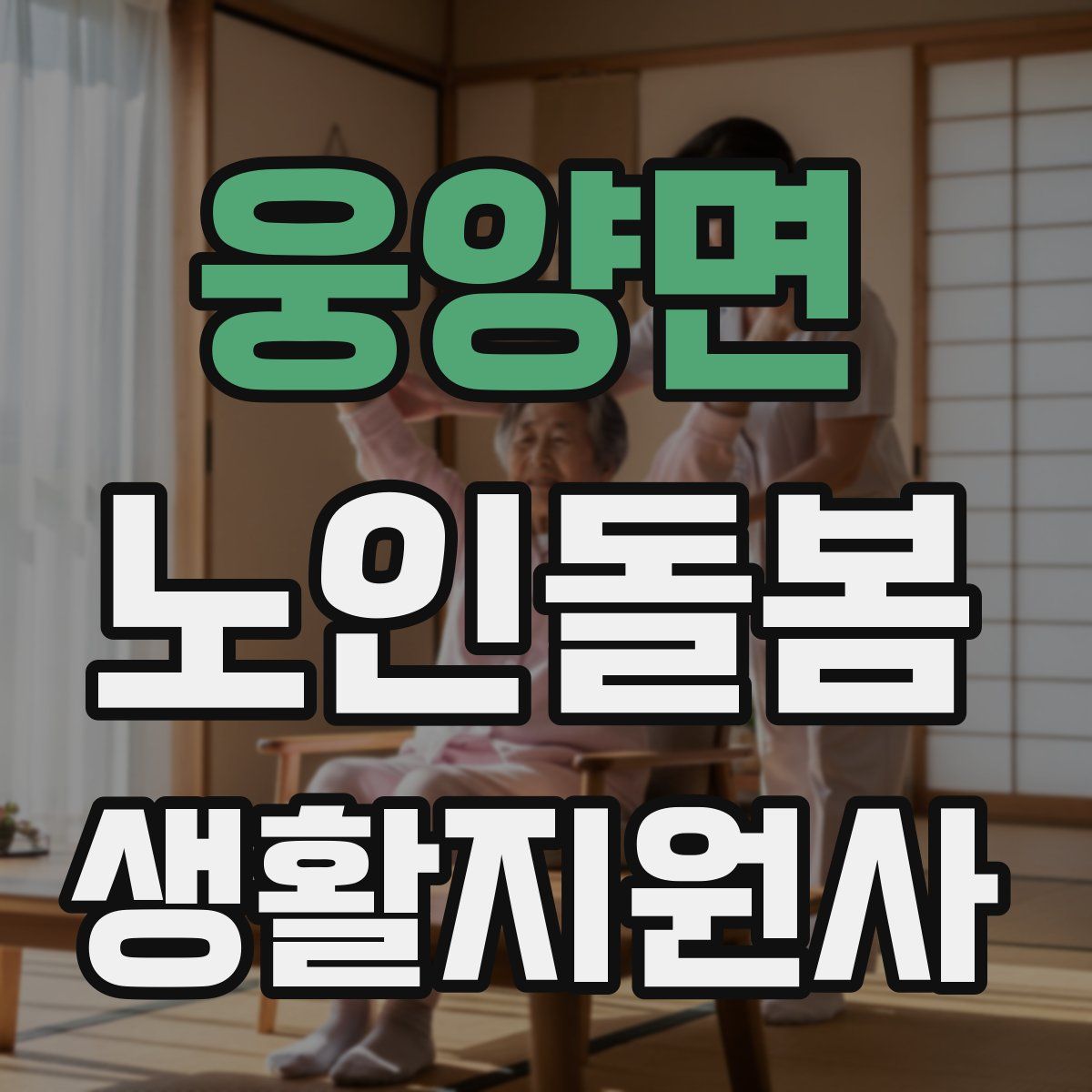 웅양면 노인돌봄생활지원사 자격증