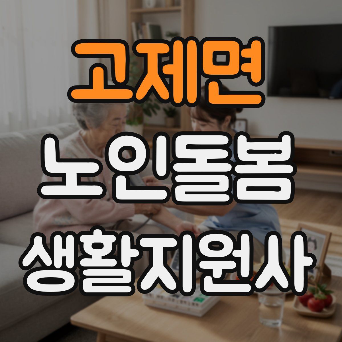 고제면 노인돌봄생활지원사 자격증