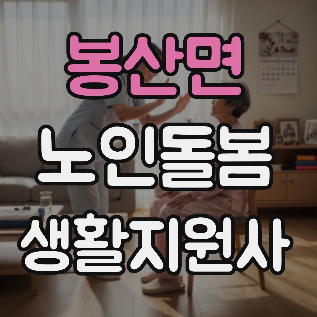 봉산면 노인돌봄생활지원사 자격증