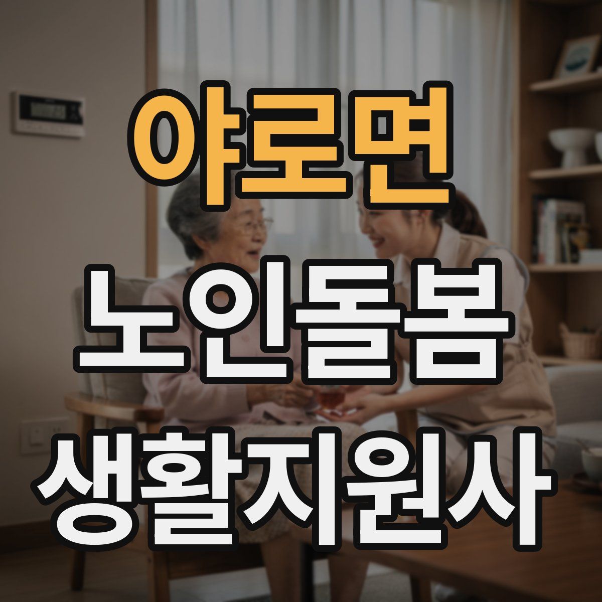야로면 노인돌봄생활지원사 자격증