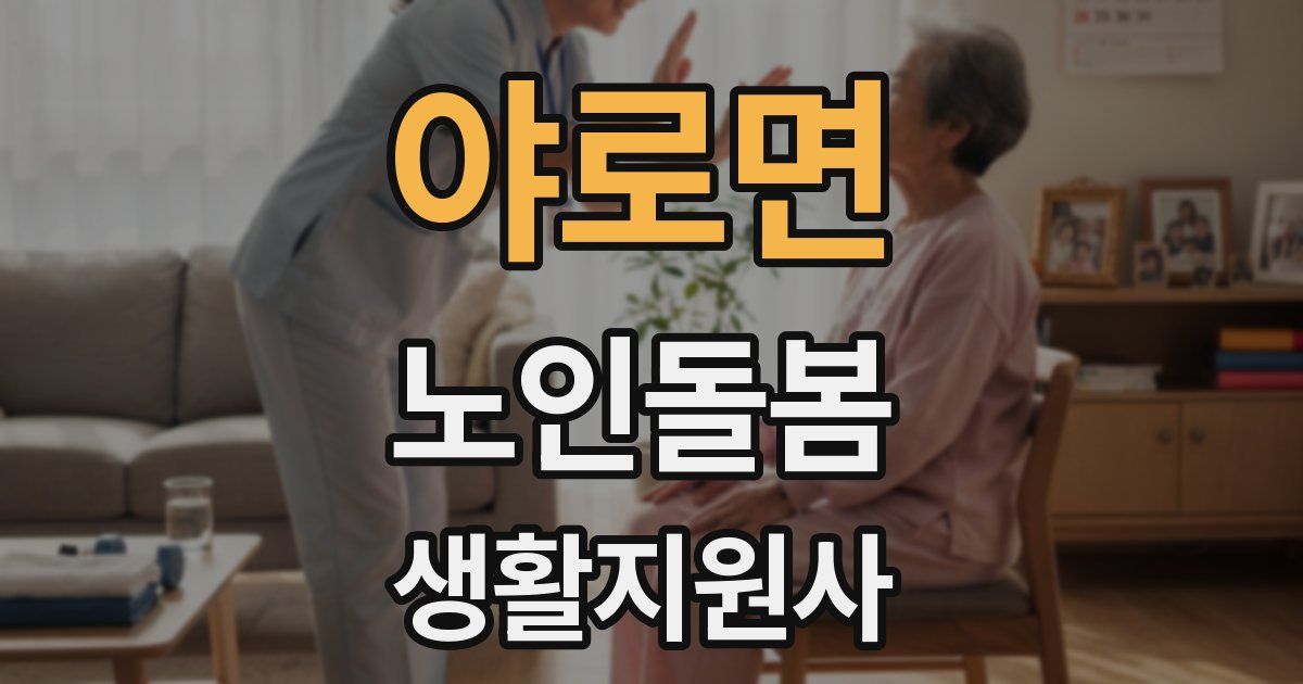 야로면 노인돌봄생활지원사 자격증