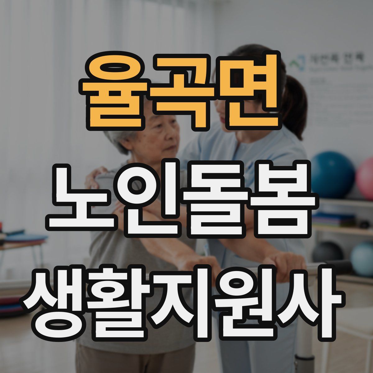 율곡면 노인돌봄생활지원사 자격증