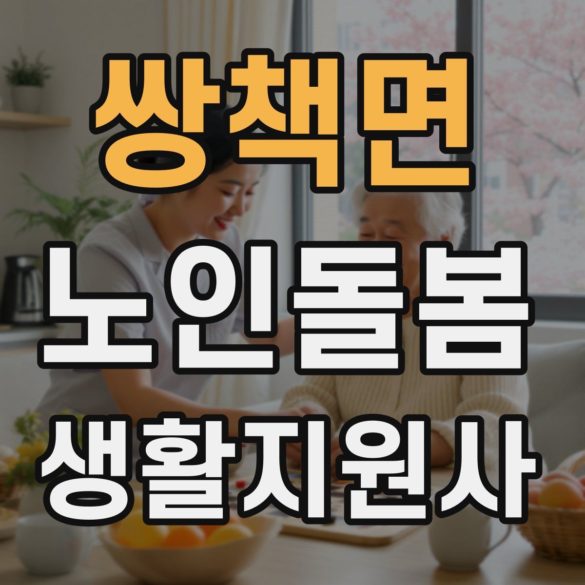 쌍책면 노인돌봄생활지원사 자격증