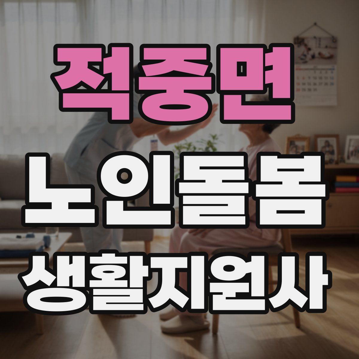 적중면 노인돌봄생활지원사 자격증