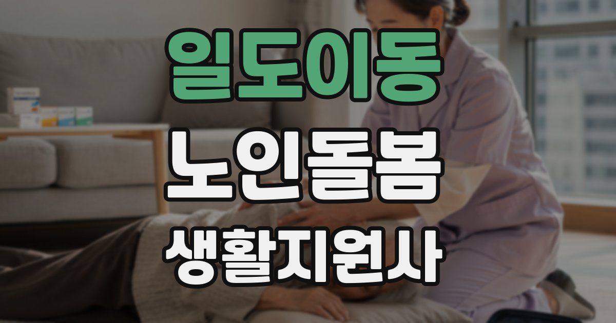 일도이동 노인돌봄생활지원사 자격증
