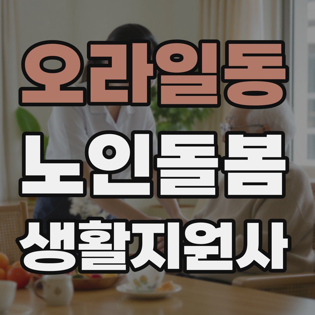 오라일동 노인돌봄생활지원사 자격증