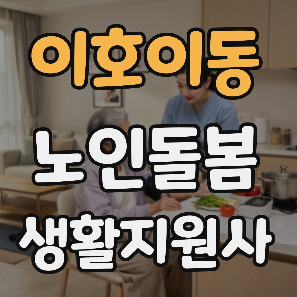 이호이동 노인돌봄생활지원사 자격증