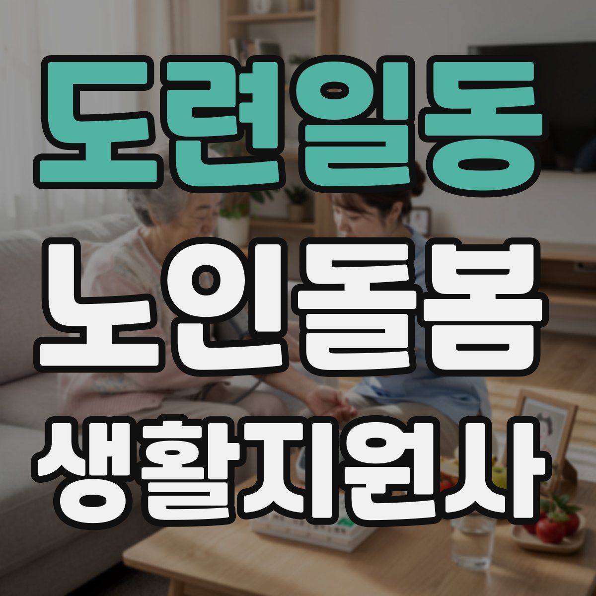 도련일동 노인돌봄생활지원사 자격증