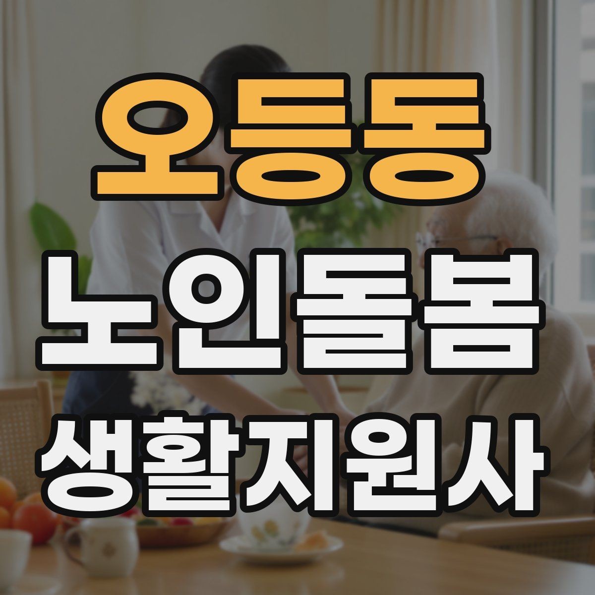 오등동 노인돌봄생활지원사 자격증 지팡이 사용 어르신 동행 시 유의점