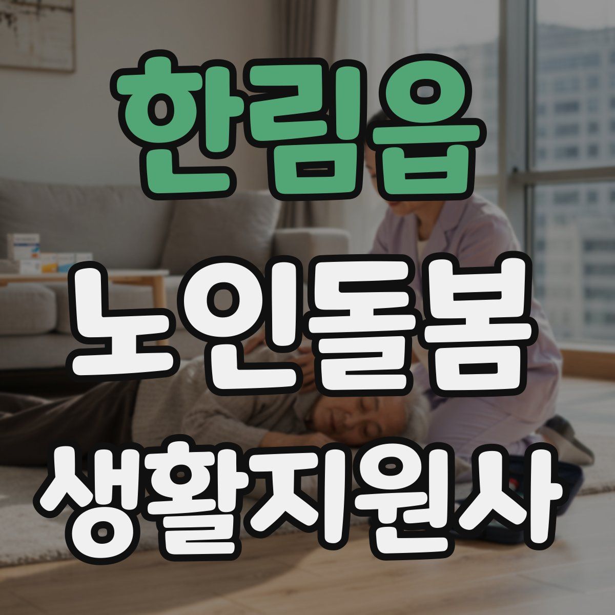 한림읍 노인돌봄생활지원사 자격증
