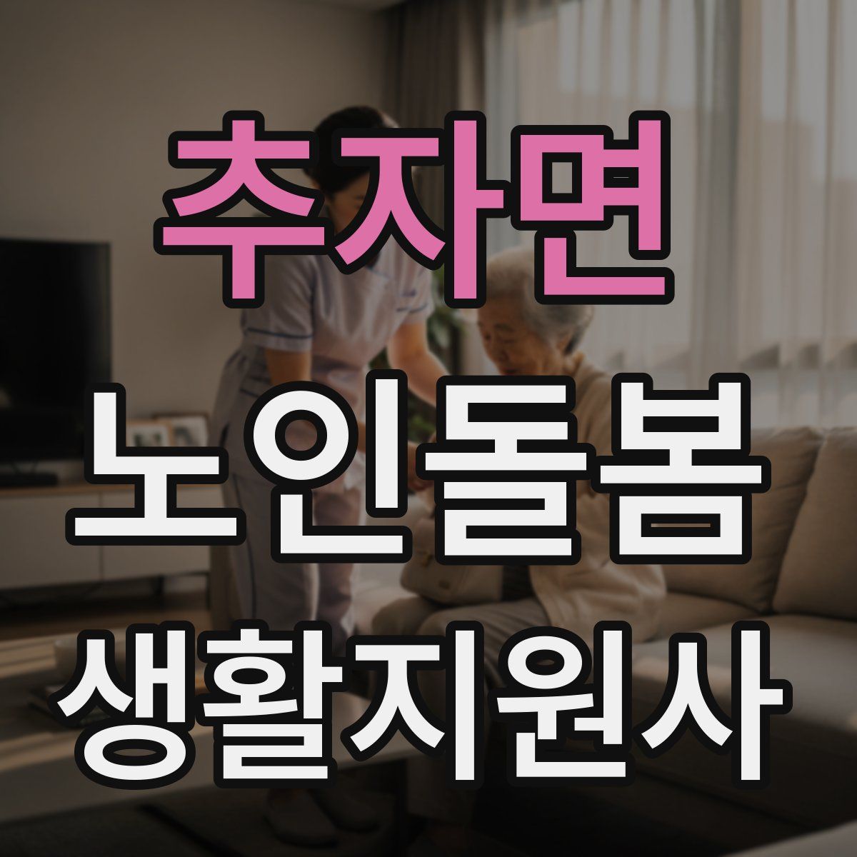추자면 노인돌봄생활지원사 자격증