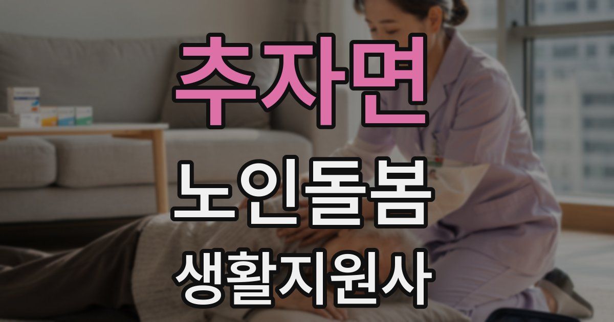 추자면 노인돌봄생활지원사 자격증