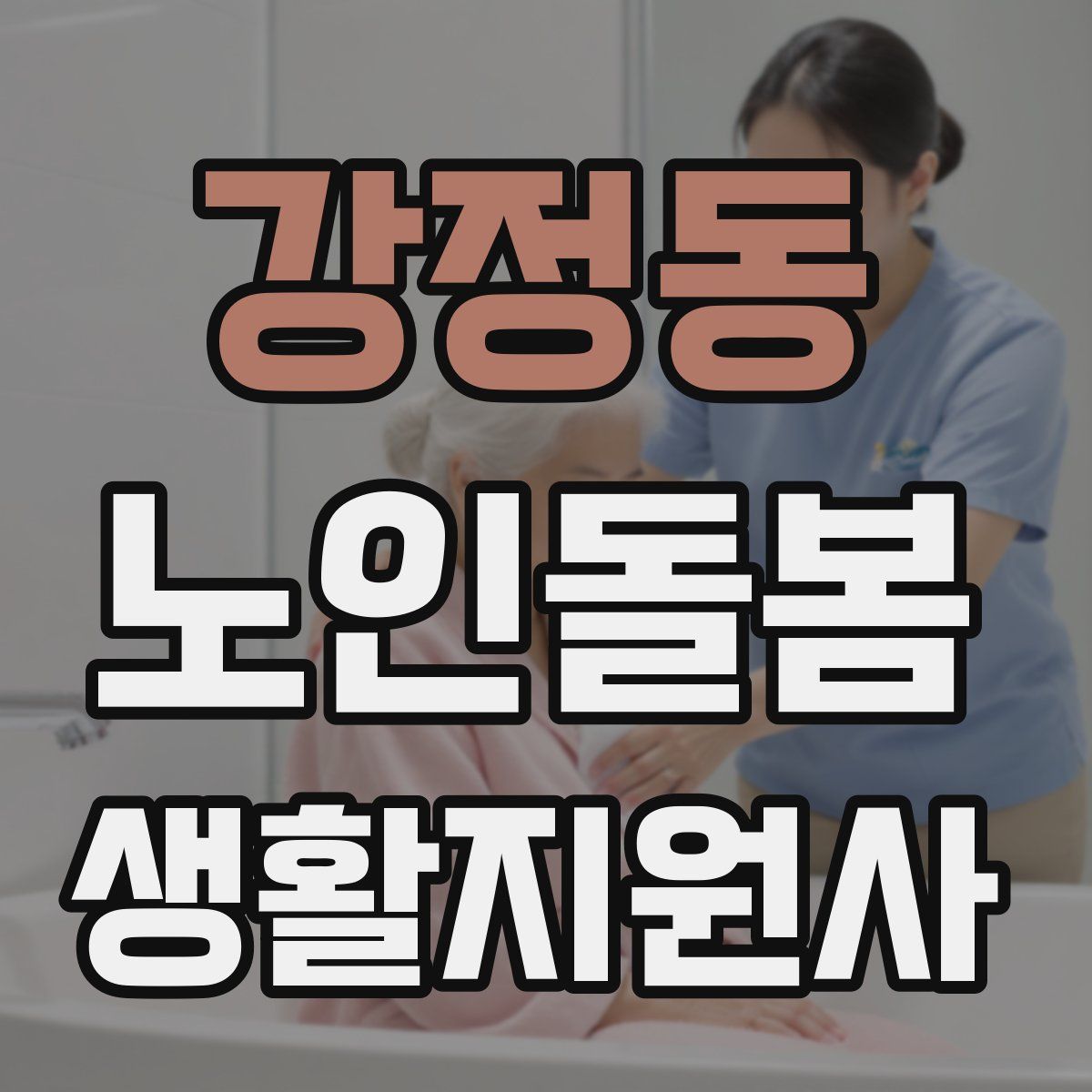 강정동 노인돌봄생활지원사 자격증