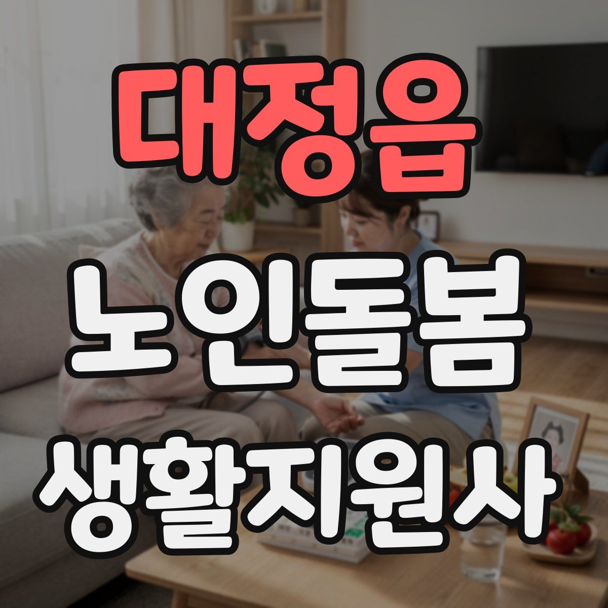 대정읍 노인돌봄생활지원사 자격증