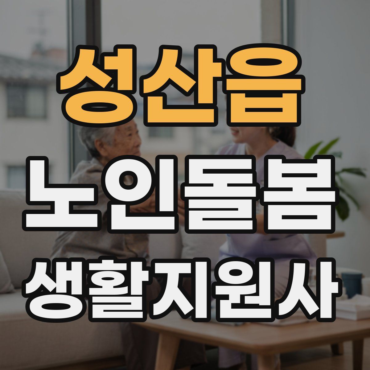 성산읍 노인돌봄생활지원사 자격증