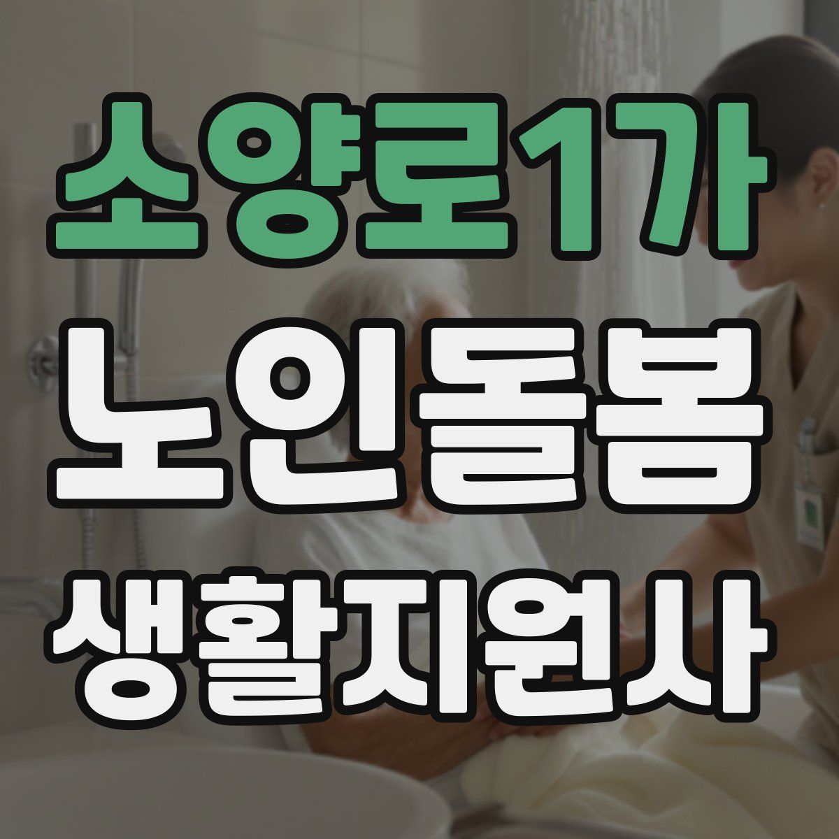 소양로1가 노인돌봄생활지원사 자격증