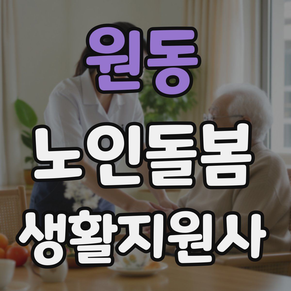 원동 노인돌봄생활지원사 자격증