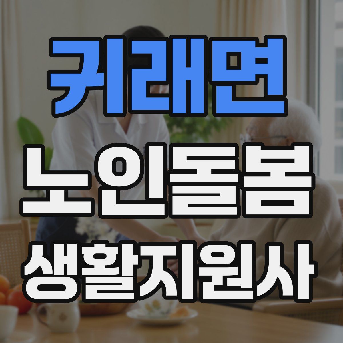 귀래면 노인돌봄생활지원사 자격증