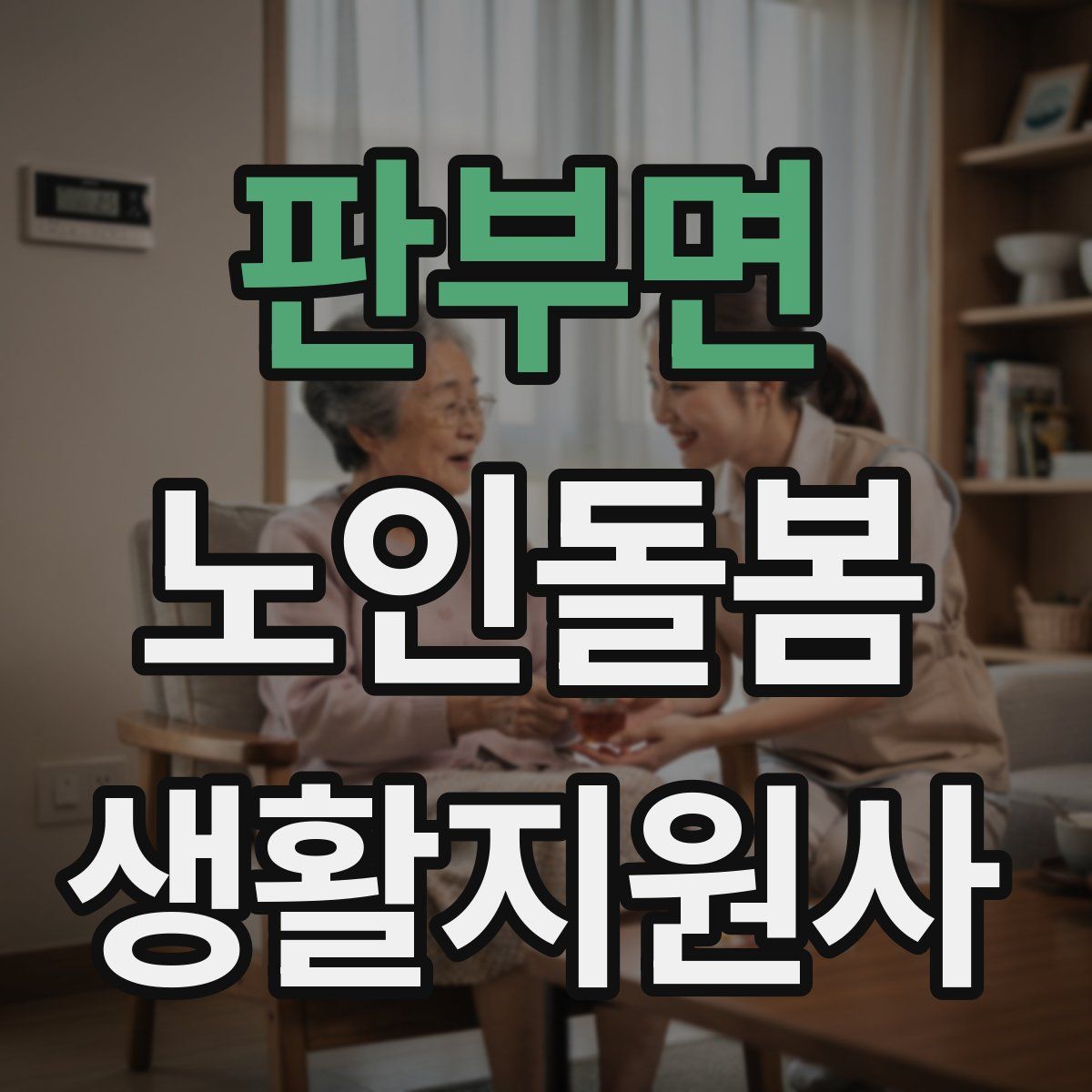 판부면 노인돌봄생활지원사 자격증