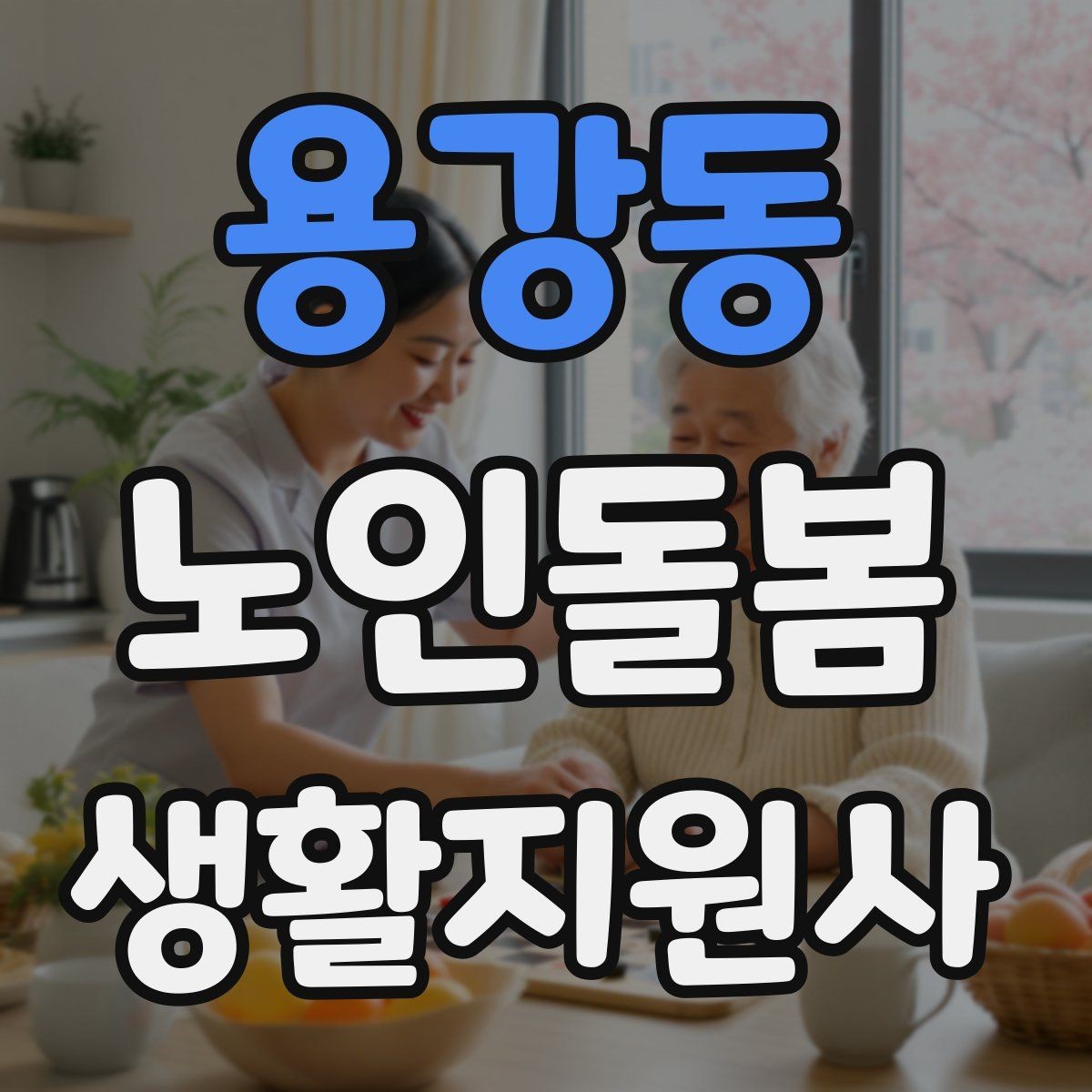 용강동 노인돌봄생활지원사 자격증 지팡이 사용 어르신 동행 시 유의점