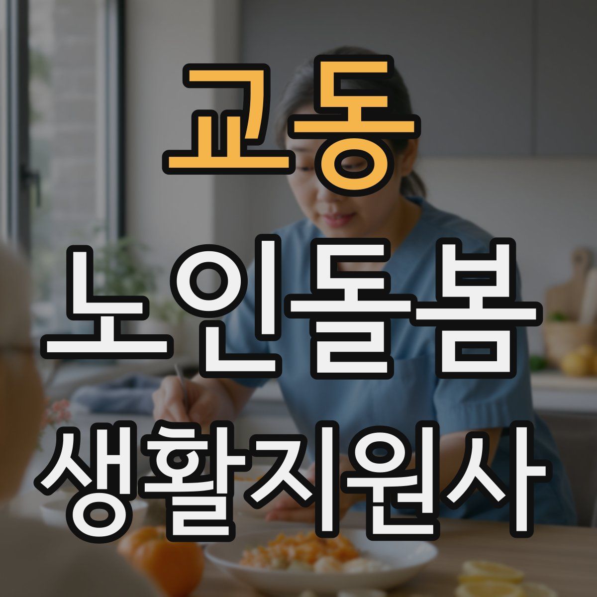 교동 노인돌봄생활지원사 자격증
