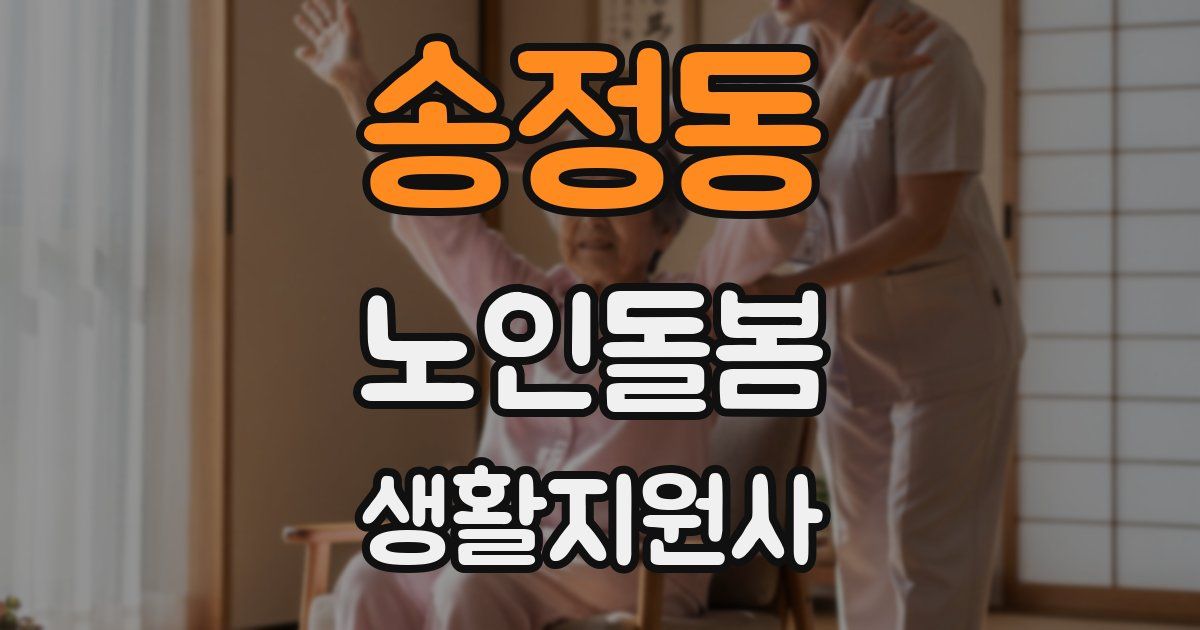 송정동 노인돌봄생활지원사 자격증