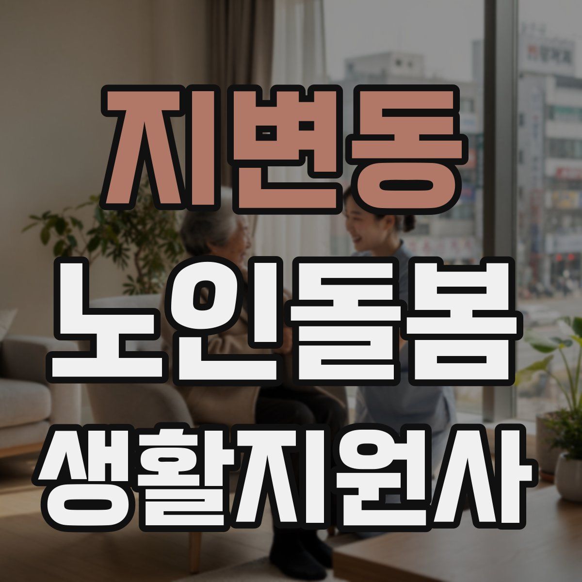 지변동 노인돌봄생활지원사 자격증