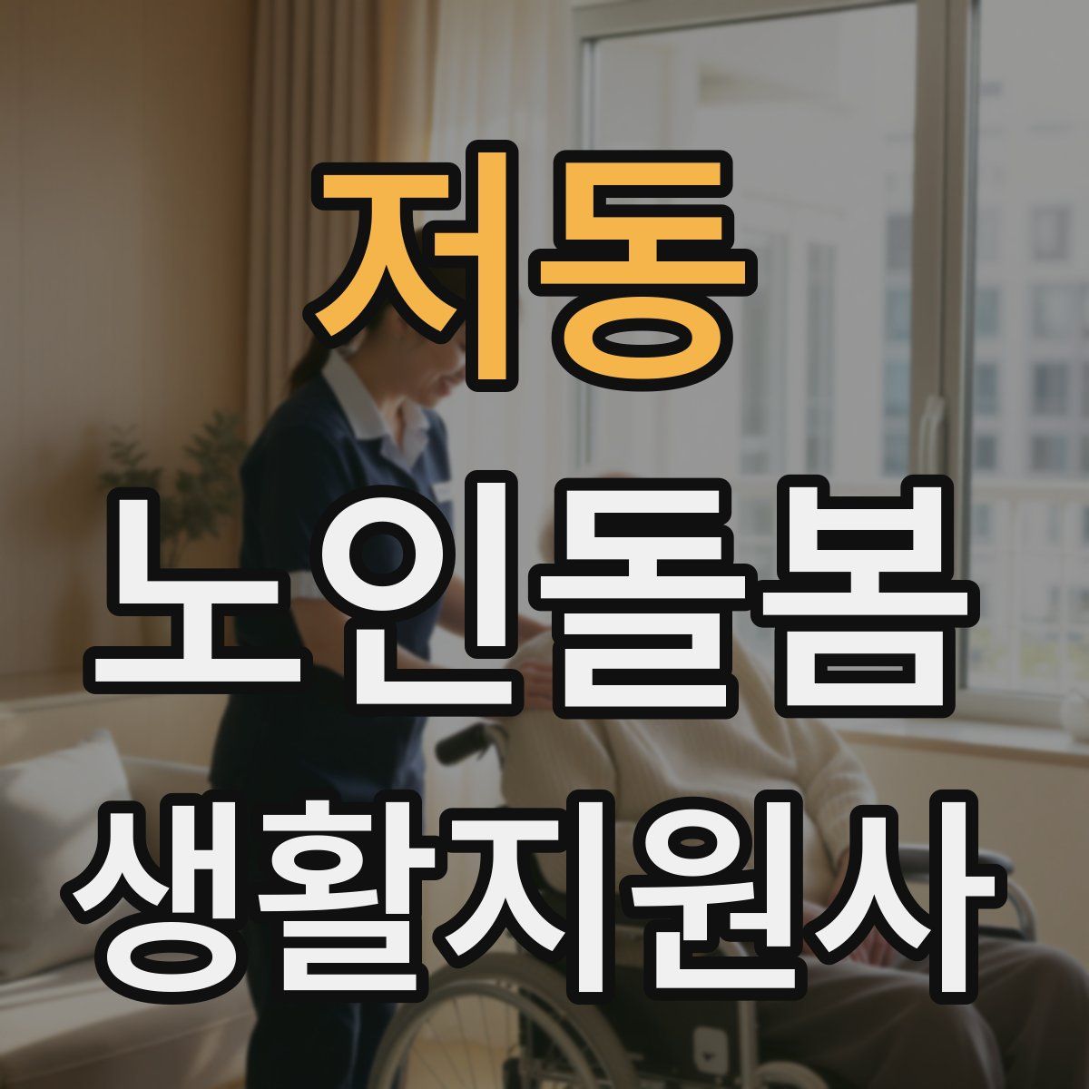 저동 노인돌봄생활지원사 자격증