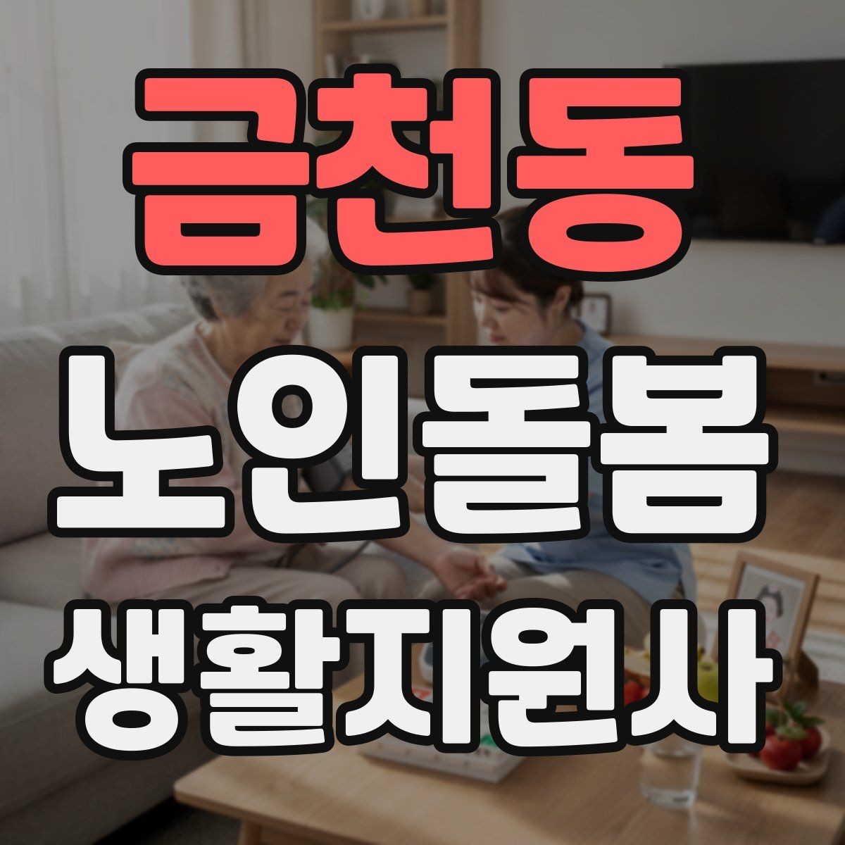 금천동 노인돌봄생활지원사 자격증 독감 유행 시 방문 시 주의사항