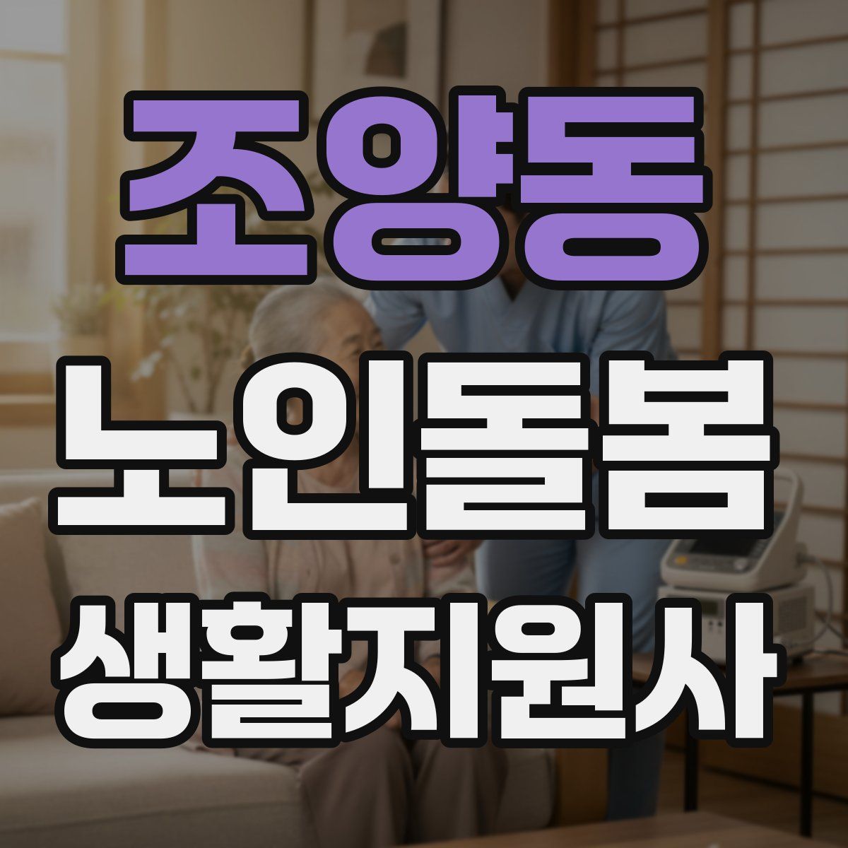 조양동 노인돌봄생활지원사 자격증