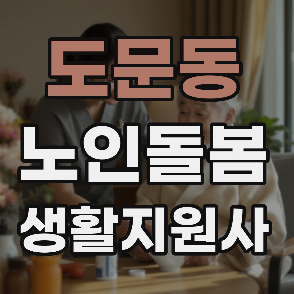 도문동 노인돌봄생활지원사 자격증