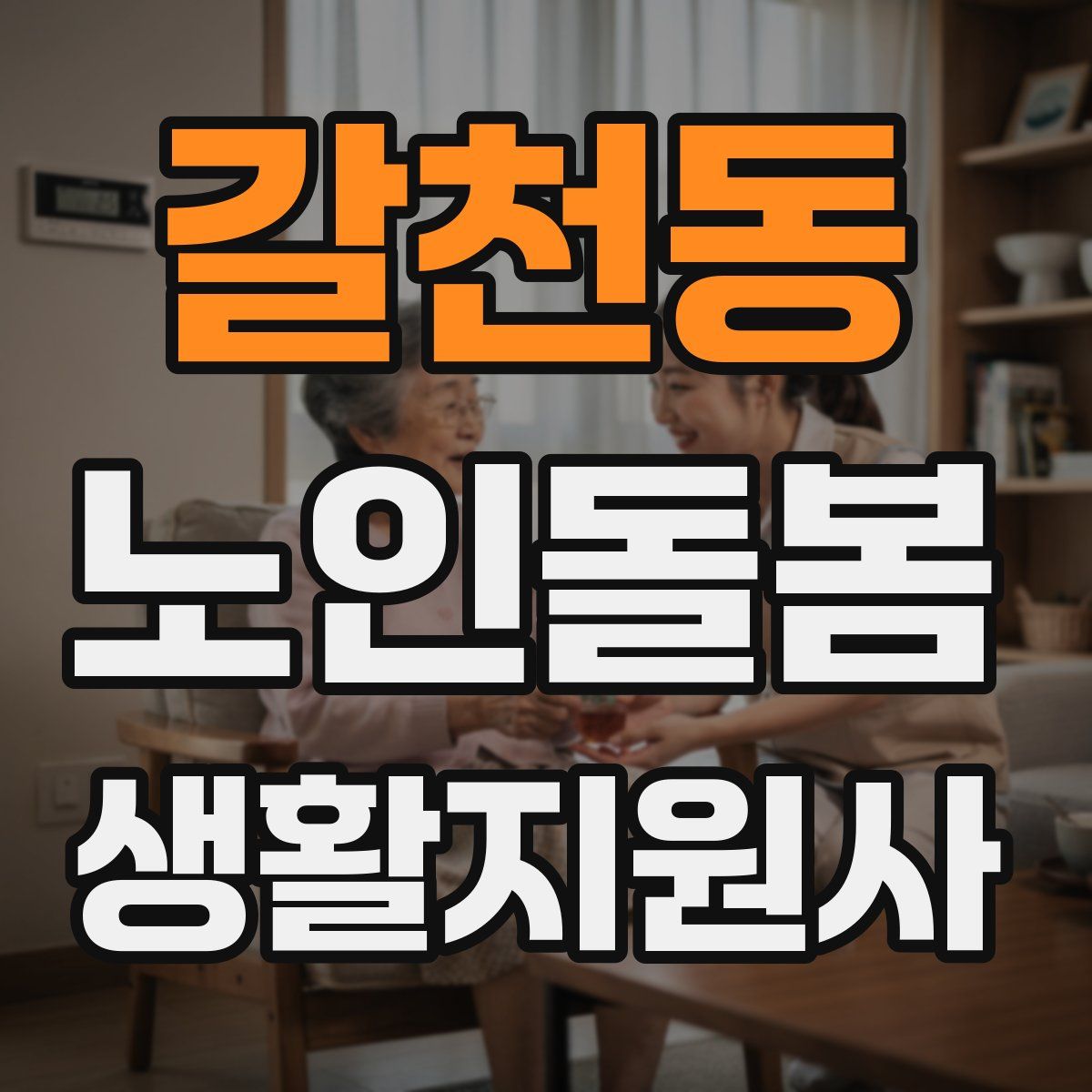 갈천동 노인돌봄생활지원사 자격증