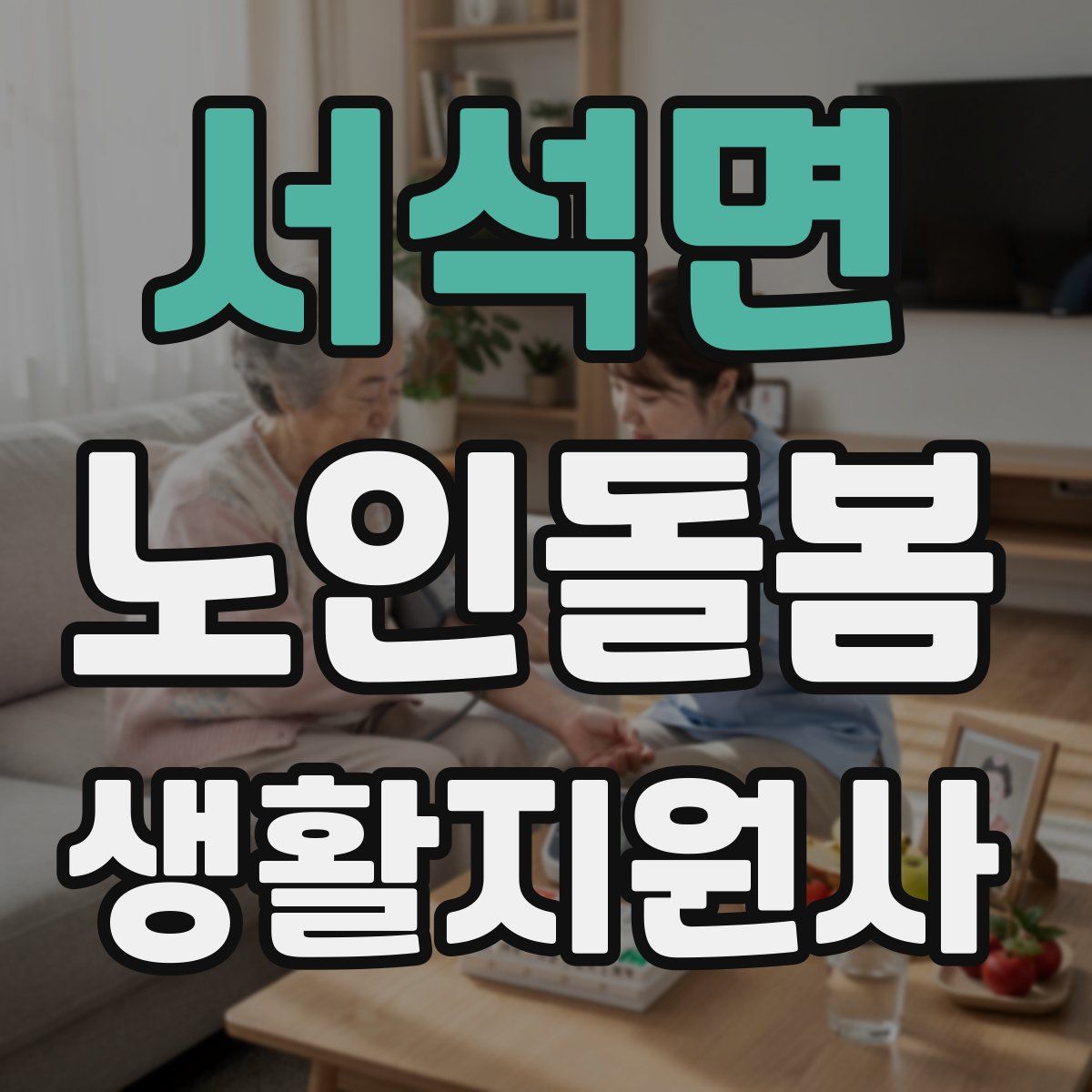 서석면 노인돌봄생활지원사 자격증