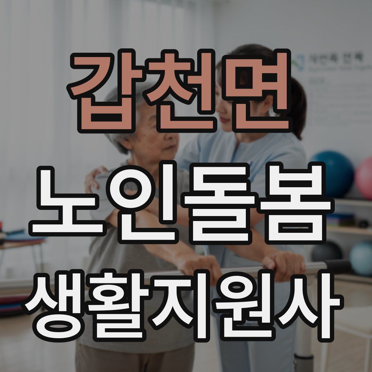 갑천면 노인돌봄생활지원사 자격증