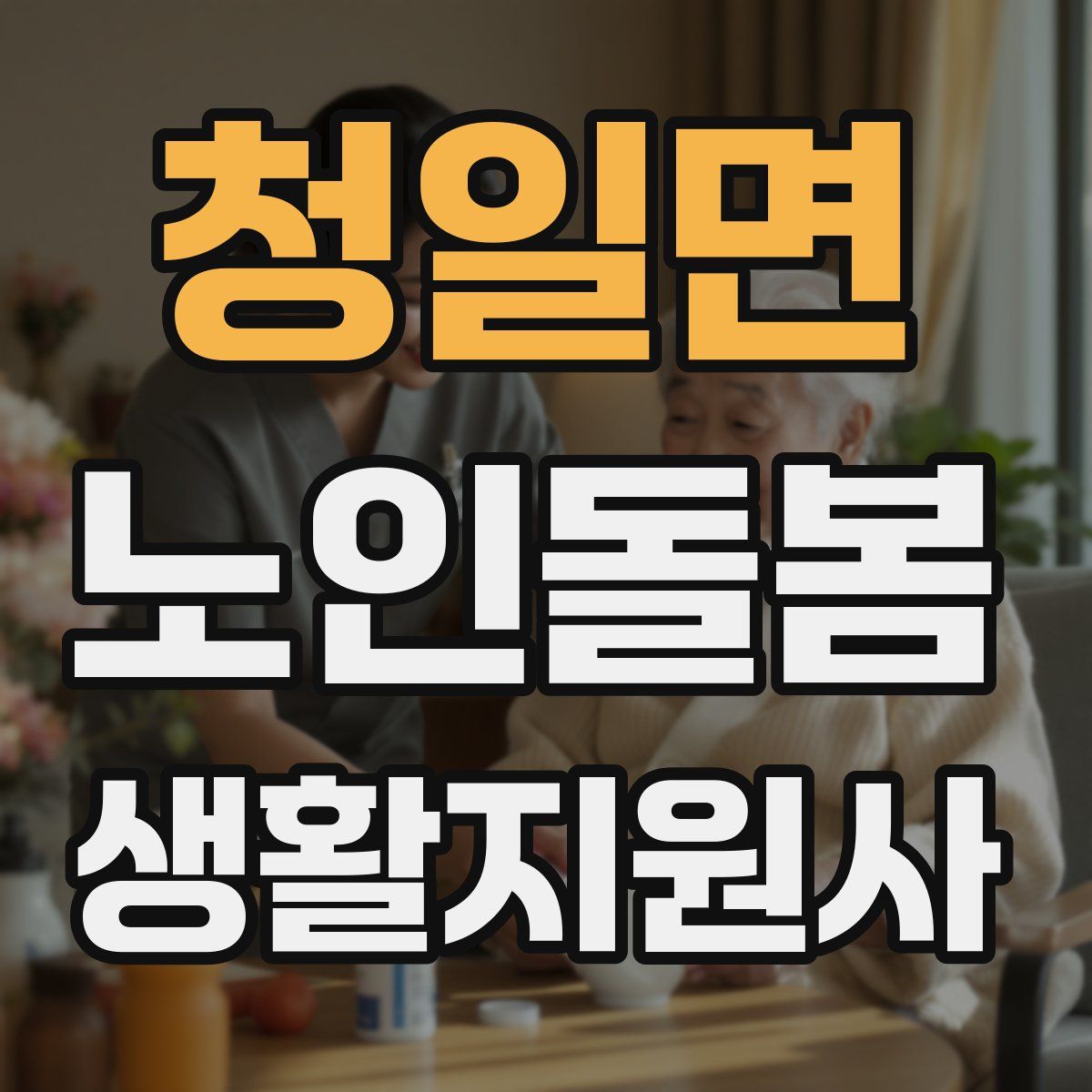 청일면 노인돌봄생활지원사 자격증