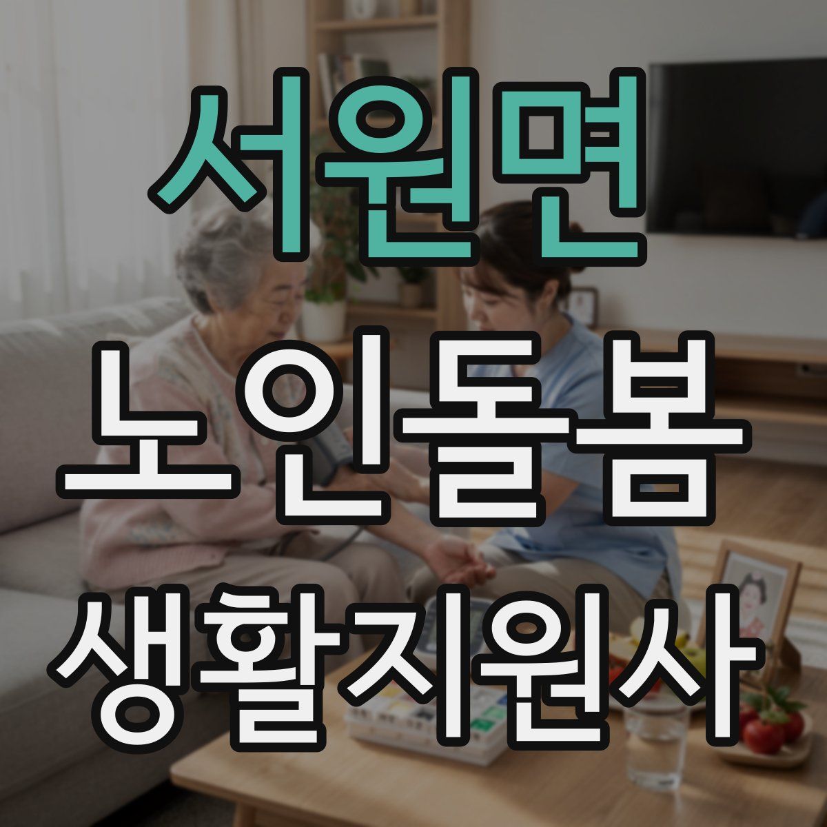 서원면 노인돌봄생활지원사 자격증