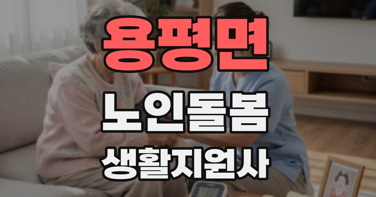 용평면 노인돌봄생활지원사 자격증