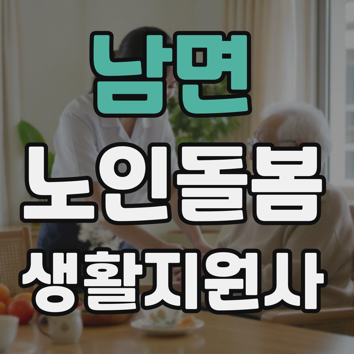 남면 노인돌봄생활지원사 자격증