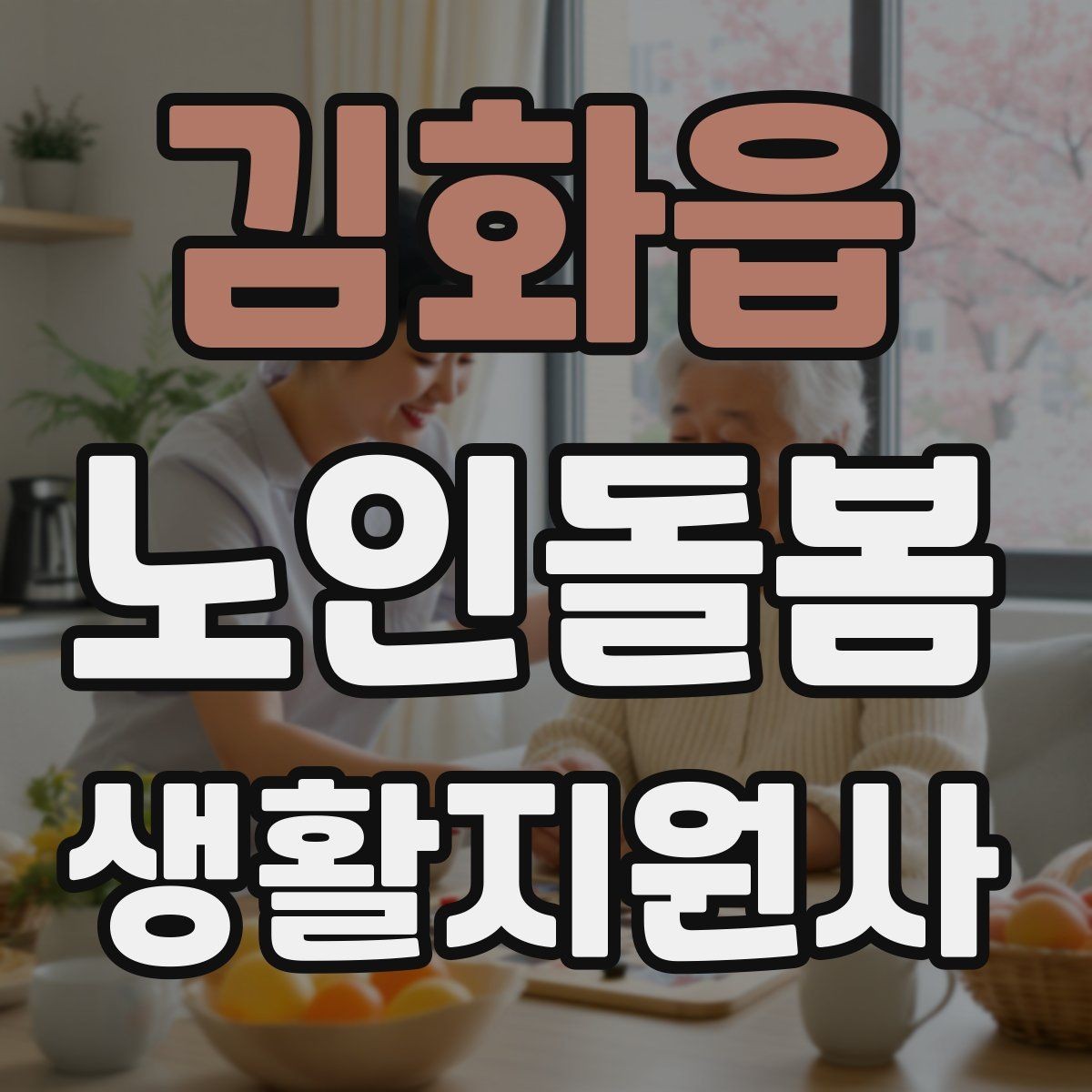 김화읍 노인돌봄생활지원사 자격증 추가 시간 발생 시 안내 문구 정리