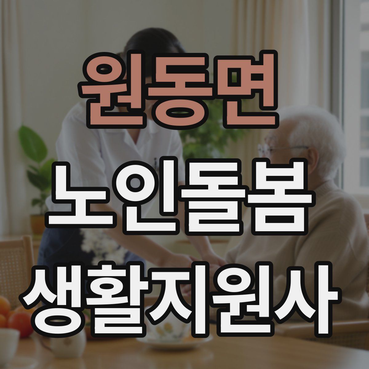 원동면 노인돌봄생활지원사 자격증