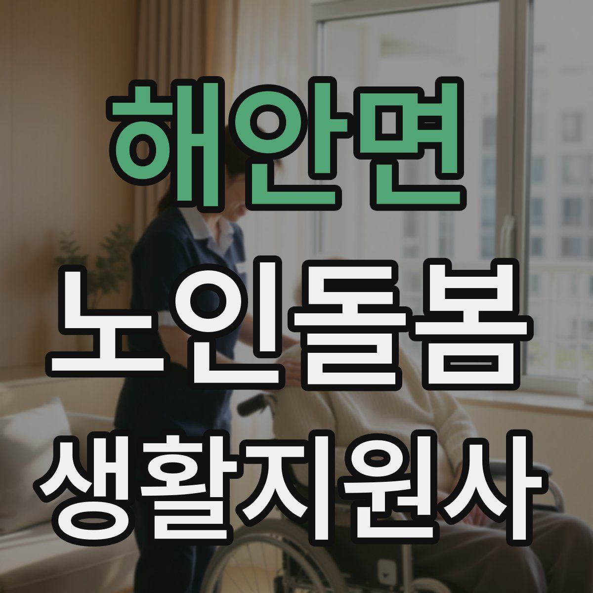 해안면 노인돌봄생활지원사 자격증