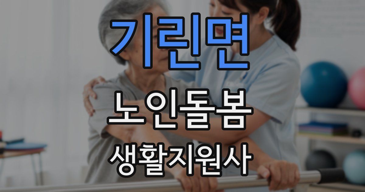 기린면 노인돌봄생활지원사 자격증