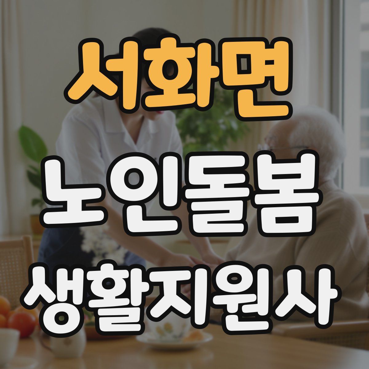 서화면 노인돌봄생활지원사 자격증