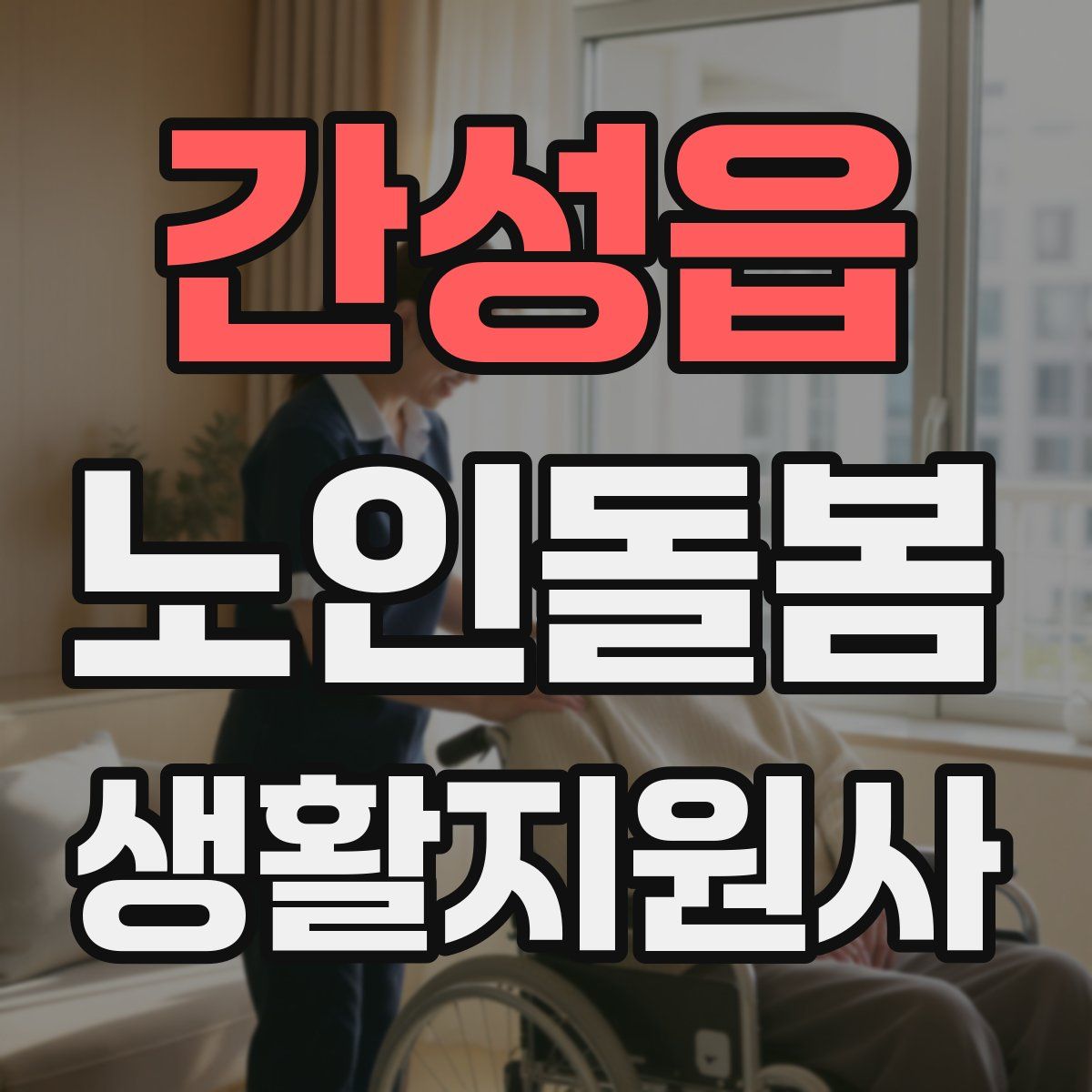 간성읍 노인돌봄생활지원사 자격증