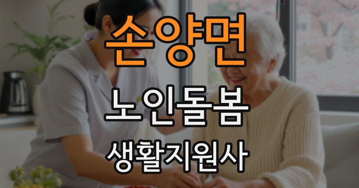 손양면 노인돌봄생활지원사 자격증