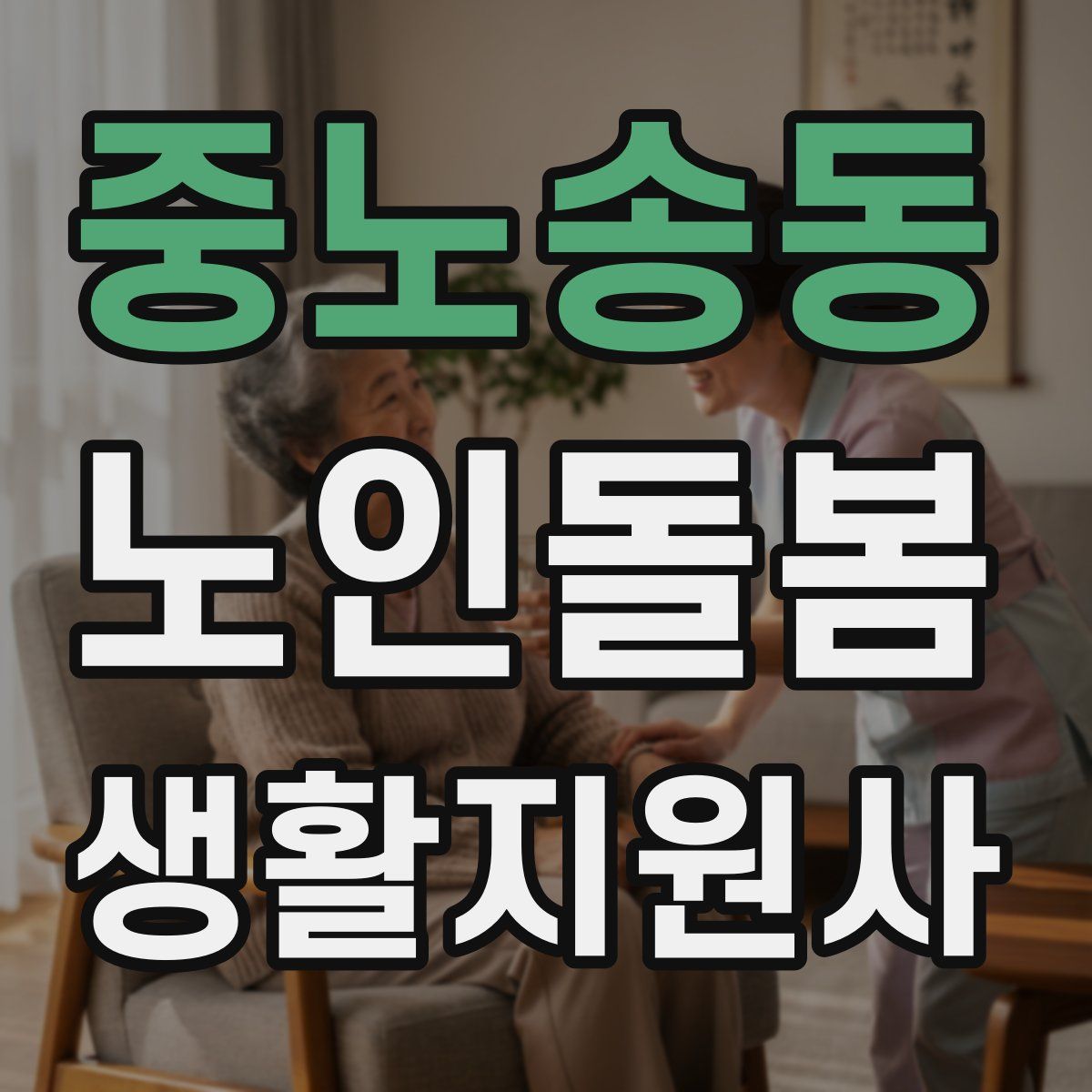 중노송동 노인돌봄생활지원사 자격증