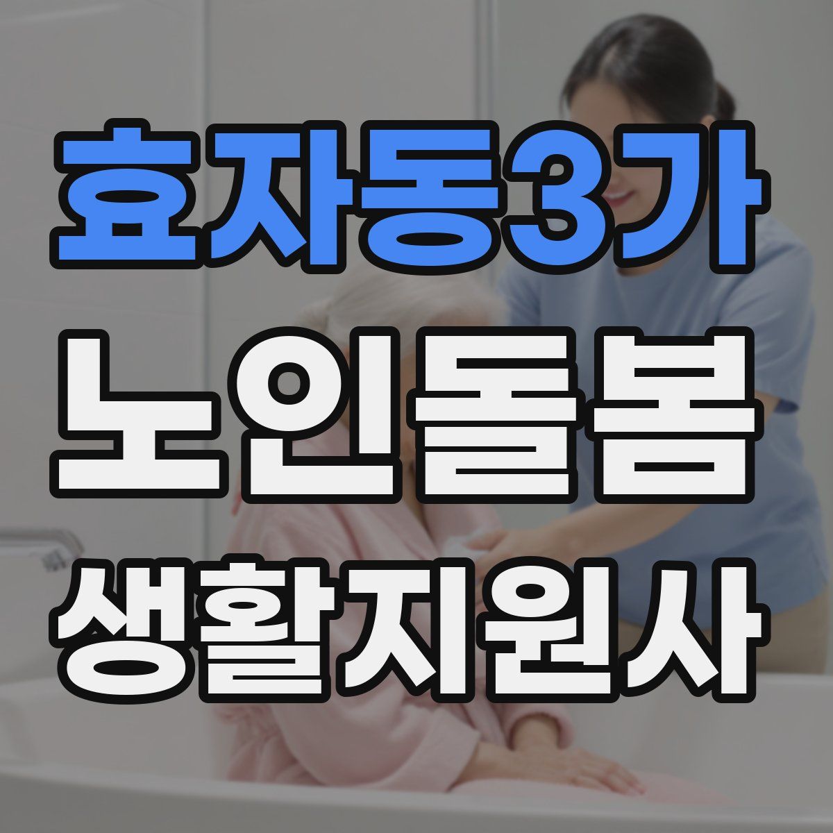 효자동3가 노인돌봄생활지원사 자격증