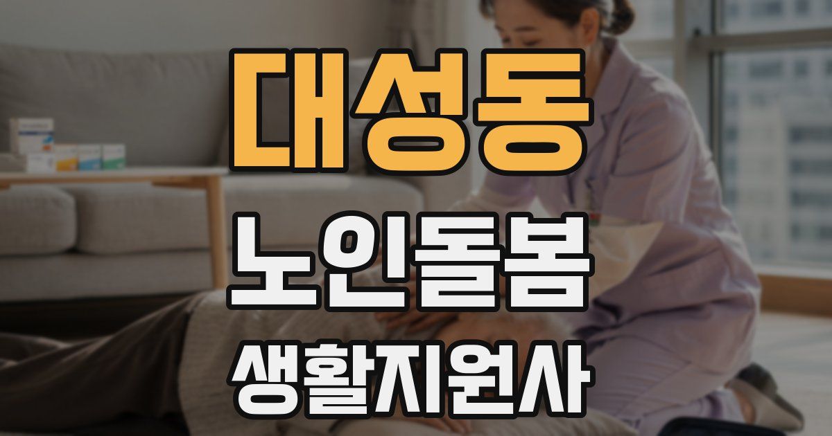 대성동 노인돌봄생활지원사 자격증