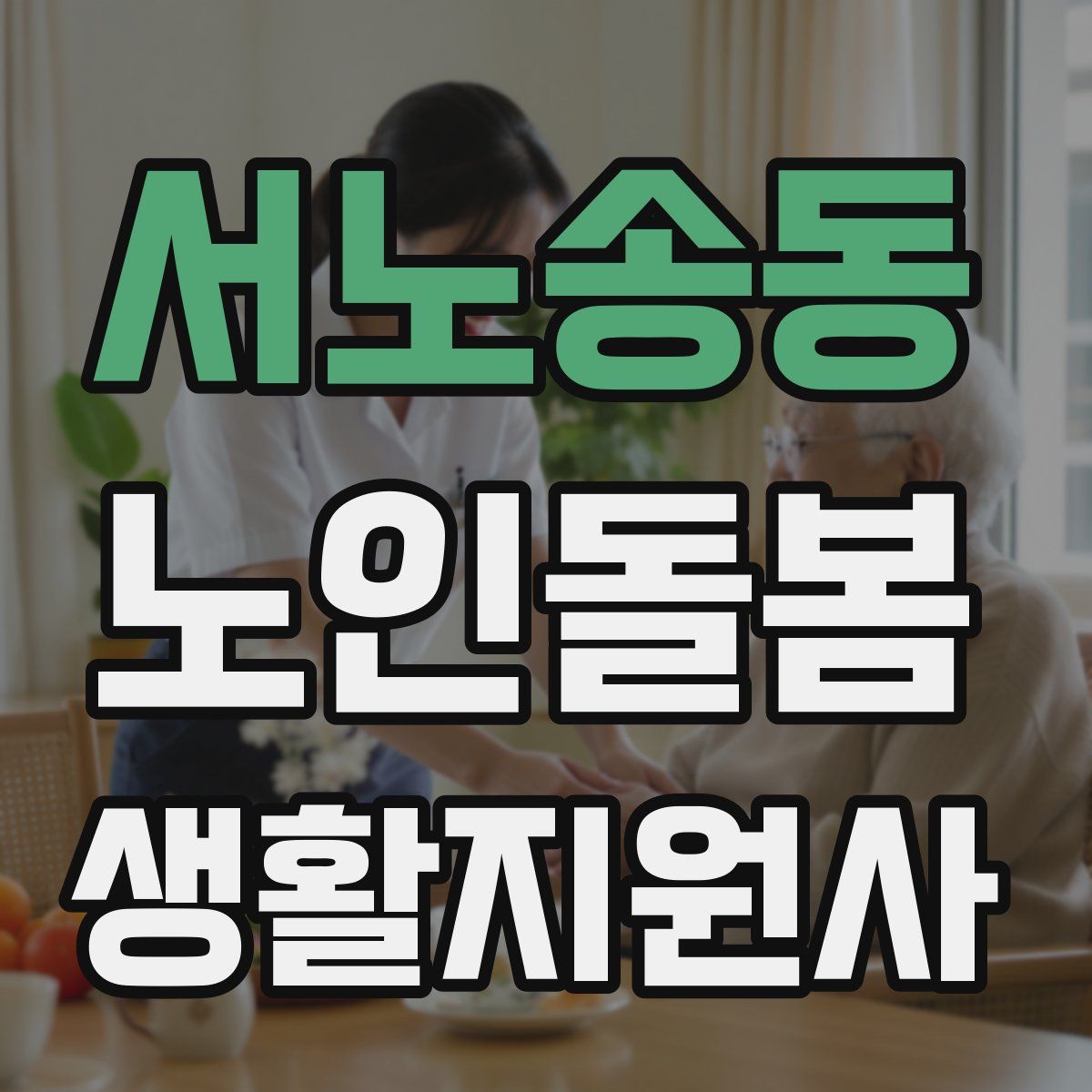 서노송동 노인돌봄생활지원사 자격증