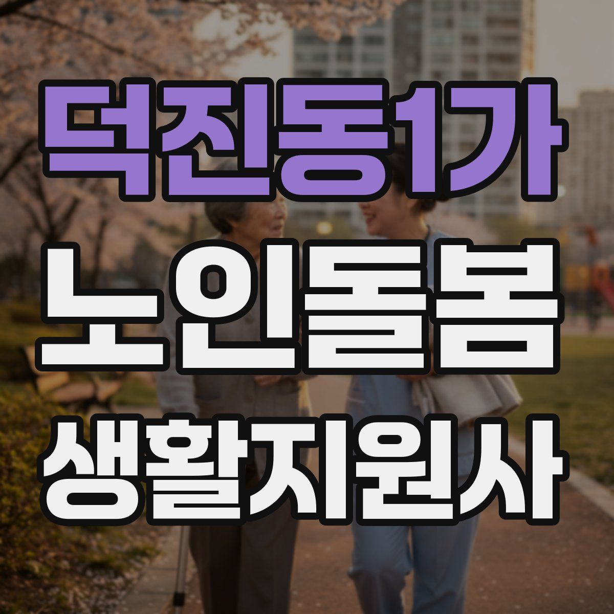 덕진동1가 노인돌봄생활지원사 자격증
